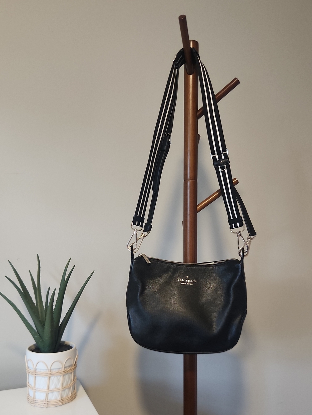 Kate Spade New York Black Leather Crossbody Bag